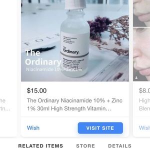 The ordinary niacinamide 10% + zinc 1%
